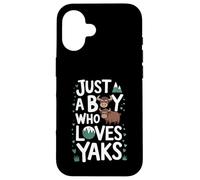 Just A Boy who loves YAKS T-Shirt Funny YAK Case for iPhone 16