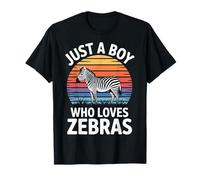 Just A Boy Who Loves Zebras African Savanna Safari Kids T-Shirt
