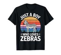 Just A Boy Who Loves Zebras Safari Animal Nature Kids T-Shirt