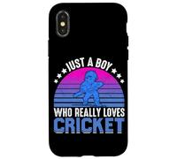 Just A Boy Who Really Loves Cricket Case for iPhone X/XS