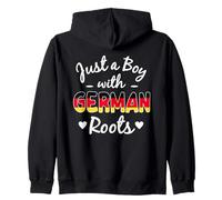 Just A Boy With German Roots Germany Pride Boys Zip Hoodie