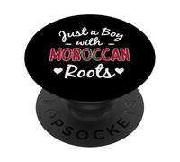 Just A Boy With Moroccan Roots Pride Morocco Man PopSockets Adhesive PopGrip