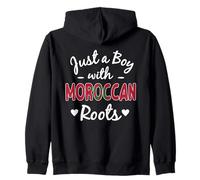 Just A Boy With Moroccan Roots Pride Morocco Man Zip Hoodie