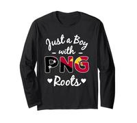 Just A Boy with PNG Roots Papua New Guinea Man Long Sleeve T-Shirt