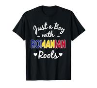 Just A Boy with Romanian Roots Proud Romania Man T-Shirt