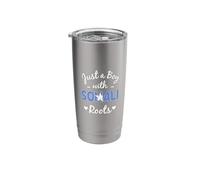 Just A Boy with Somali Roots Somalia Pride Design Stainless Steel Insulated Tumbler