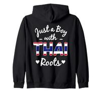 Just A Boy With Thai Roots Thailand Heritage Zip Hoodie