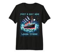 Just a Boys who Loves RMS Titanic, Remembrance Titanic, Boys Premium T-Shirt