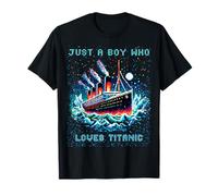 Just a Boys who loves RMS Titanic, Remembrance Titanic, Boys T-Shirt