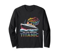 Just a Boys who Loves Titanic, Remembrance RMS Titanic, Boys Long Sleeve T-Shirt