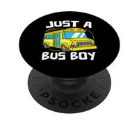 JUST A Bus BOY Bus Driver Humor PopSockets Adhesive PopGrip