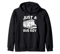 JUST A Bus BOY Bus Enthusiast Zip Hoodie