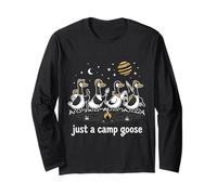Just A Camp Goose Funny Camping Geese Hiking Long Sleeve T-Shirt