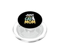 Just A Cat Mom Feline Lover PopSockets PopGrip for MagSafe