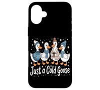 Just A Cold Goose Winter Animal Humor Snow Nature Bird Love Case for iPhone 16 Plus