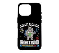 Just A Cool Rhino Back To School 2026 Student Learning Fun Case for iPhone 16 Pro