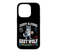 Just A Cool Wolf Back To School 2026 Student Learning Fun Case for iPhone 14 Pro