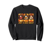 Just A Cozy Cute Sheep Thanksgiving Fall Three Cute Sheeps Sweatshirt