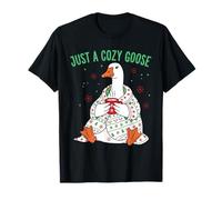 Just a Cozy Goose Funny Christmas Men Women Kids Silly Xmas T-Shirt