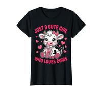 Just A Cute Girl Who Loves Cows Dairy Farmers Women T-Shirt