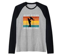 Just A Dad And His Girl Father's Day Proud Family Kids Lover Raglan Baseball Tee