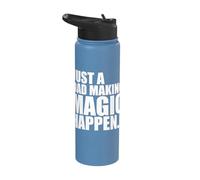 Just a Dad Making Magic Happen - Super Dad Stainless Steel Insulated Water Bottle