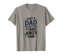 Just A Dad Protecting His Bad Jokes Time Humor T-Shirt