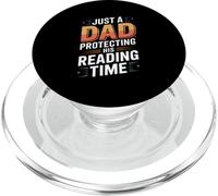 Just A Dad Protecting His Reading Time Book Lover PopSockets PopGrip for MagSafe