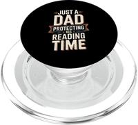 Just A Dad Protecting His Reading Time Book Lover PopSockets PopGrip for MagSafe