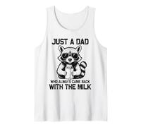 Just A Dad Who Always Came Back Fathers Day Funny Mens Retro Tank Top
