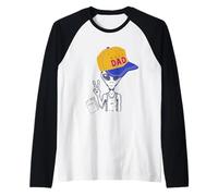 Just A Dad Who Always Came Back Funny Father's Day for Dad Raglan Baseball Tee