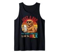 Just A Dad Who Always Came Back with Milk Dog Father's Day Tank Top