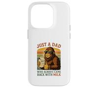 Just a Dad Who Always Came Back With Milk Funny Bigfoot Case for iPhone 14 Pro