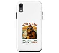Just a Dad Who Always Came Back With Milk Funny Bigfoot Case for iPhone XR