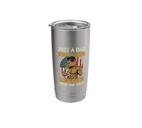 Just A Dad Who Always Came Back with The Milk Capybara Papa Stainless Steel Insulated Tumbler