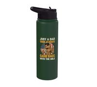 Just A Dad Who Always Came Back with The Milk Capybara Papa Stainless Steel Insulated Water Bottle