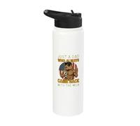 Just A Dad Who Always Came Back with The Milk Capybara Papa Stainless Steel Insulated Water Bottle