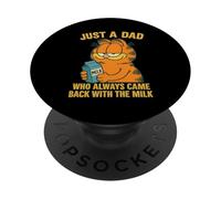 Just a Dad Who Always Came Back With the Milk Cat Lover PopSockets Adhesive PopGrip