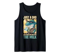 Just A Dad Who Always Came Back With The Milk Cool Shark Men Tank Top