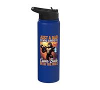Just A Dad Who Always Came Back with The Milk Father's Day Stainless Steel Insulated Water Bottle