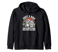 Just A Dad Who Always Came Back With The Milk Fathers Day Zip Hoodie