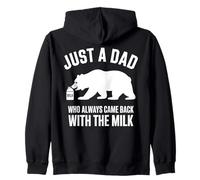 Just a Dad Who Always Came Back with The Milk Father's Day Zip Hoodie