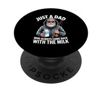 Just A Dad Who Always Came Back With The Milk Fisherman Dad PopSockets Adhesive PopGrip