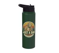 Just a Dad Who Always Came Back with The Milk Funny Bigfoot Stainless Steel Insulated Water Bottle