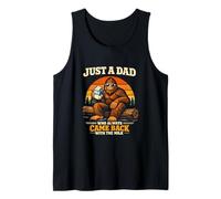 Just a Dad Who Always Came Back with The Milk Funny Bigfoot Tank Top