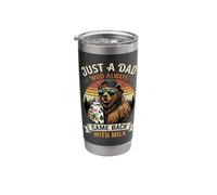 Just A Dad Who Always Came Back with The Milk Funny Dad Bear Stainless Steel Insulated Tumbler