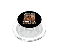 Just A Dad Who Always Came Back with The Milk Highland Cow PopSockets PopGrip for MagSafe
