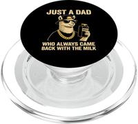 Just A Dad Who Always Came Back With The Milk Llama Dad PopSockets PopGrip for MagSafe