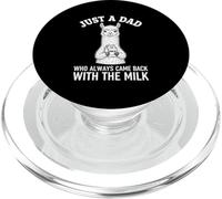 Just A Dad Who Always Came Back With The Milk Llama Dad PopSockets PopGrip for MagSafe