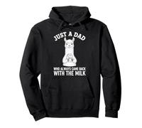 Just A Dad Who Always Came Back With The Milk Llama Dad Pullover Hoodie